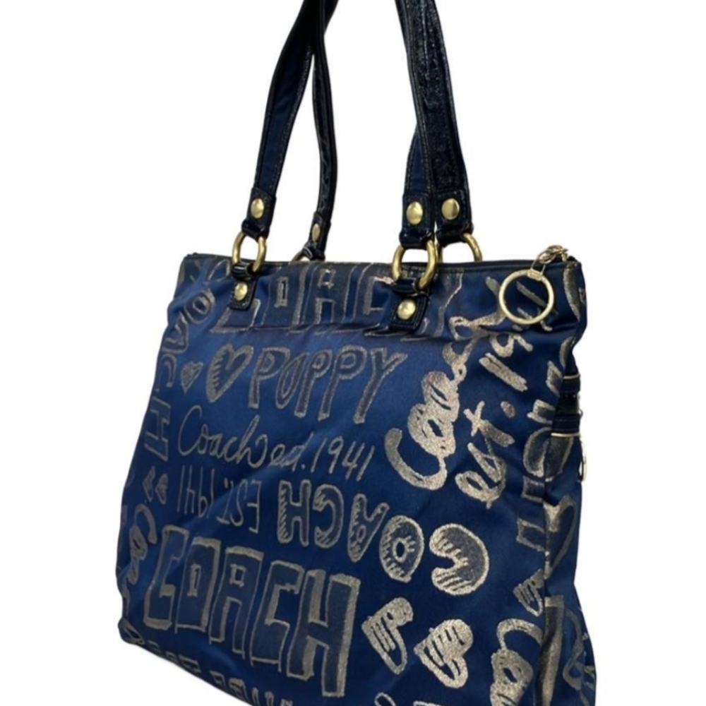 Coach Poppy Graffiti Glam Tote Bag - Picture 6 of 16
